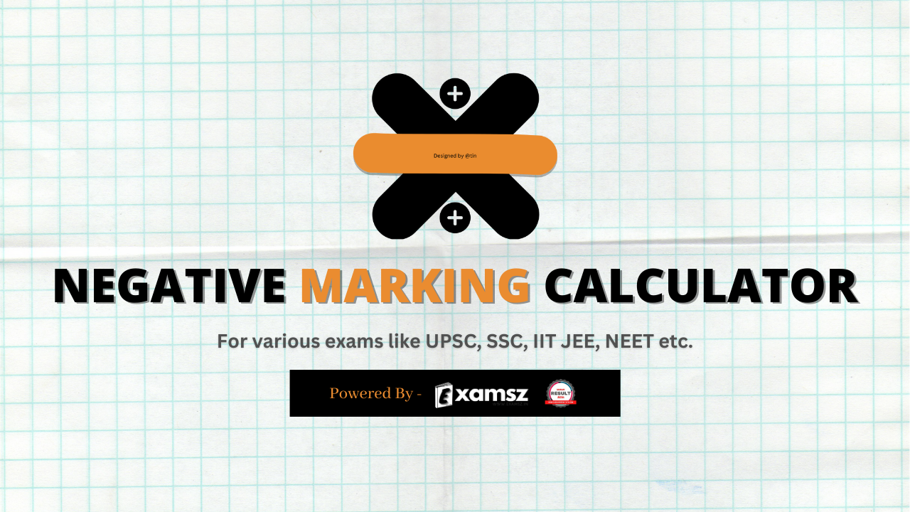 You are currently viewing Negative Marking Calculator for UPSC Prelims and other Exams