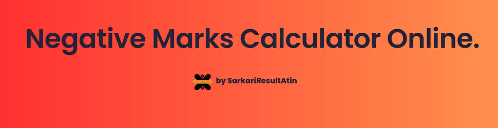 Negative Marking Calculator Online