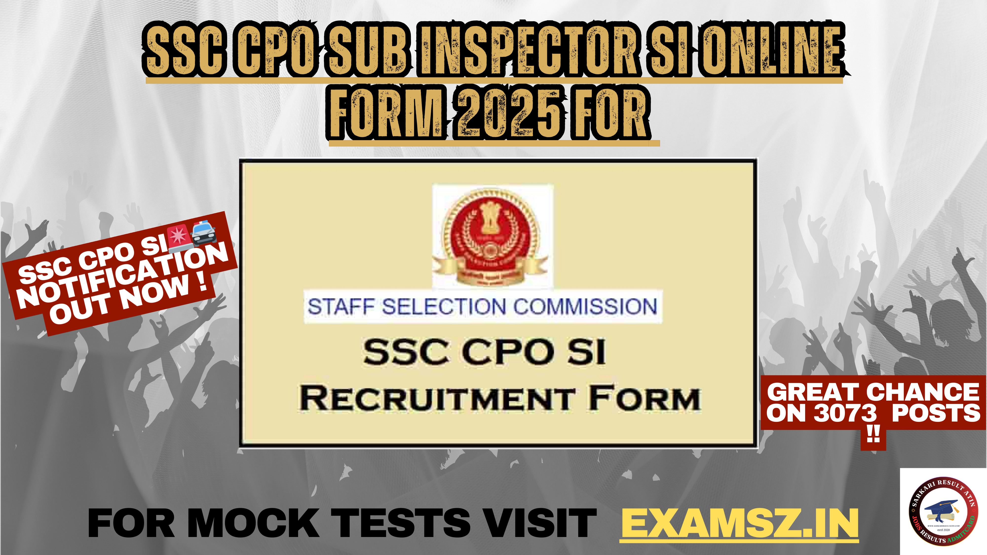 Read more about the article SSC CPO Sub Inspector SI Online Form 2025