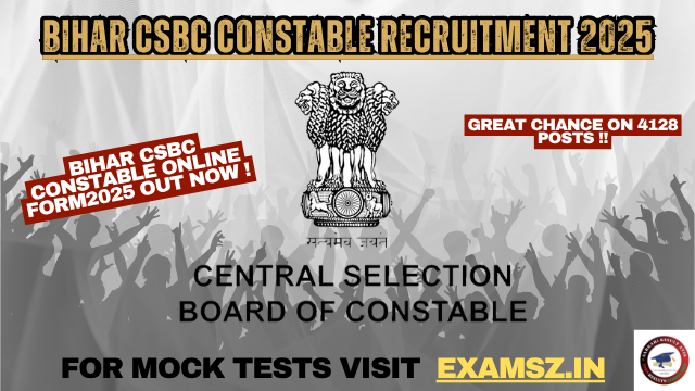 Read more about the article Bihar CSBC Constable Recruitment 2025 For 4128 Post