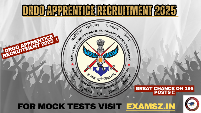 Read more about the article DRDO Apprentice Recruitment 2025 For 195 Post