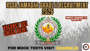 Read more about the article RSSB Jamadar Grade II Recruitment 2025
