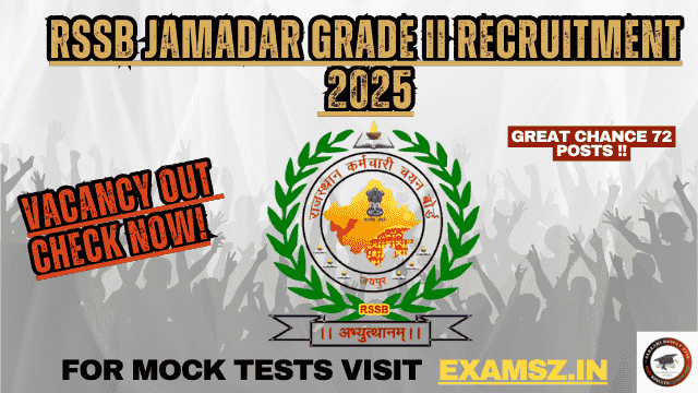 You are currently viewing RSSB Jamadar Grade II Recruitment 2025
