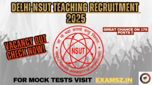 Read more about the article Delhi NSUT Teaching Recruitment 2025 For – 176 Post