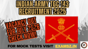 Read more about the article Indian Army TGC 143 Recruitment 2025 Apply Online