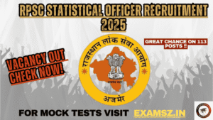 Read more about the article RPSC Statistical Officer Recruitment 2025