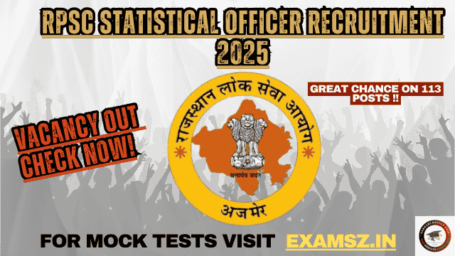 You are currently viewing RPSC Statistical Officer Recruitment 2025
