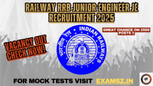 Read more about the article Railway RRB Junior Engineer JE Recruitment 2025