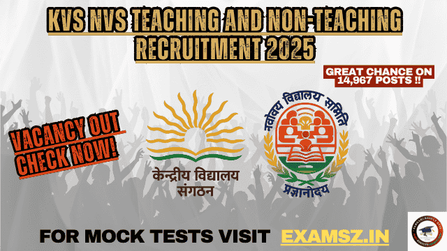 You are currently viewing KVS NVS Teaching & Non-Teaching Recruitment 2025