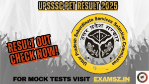 Read more about the article UPSSSC PET Result 2025