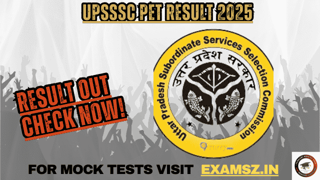 You are currently viewing UPSSSC PET Result 2025