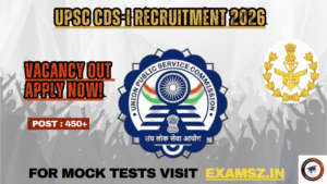 Read more about the article UPSC CDS-I Recruitment 2026