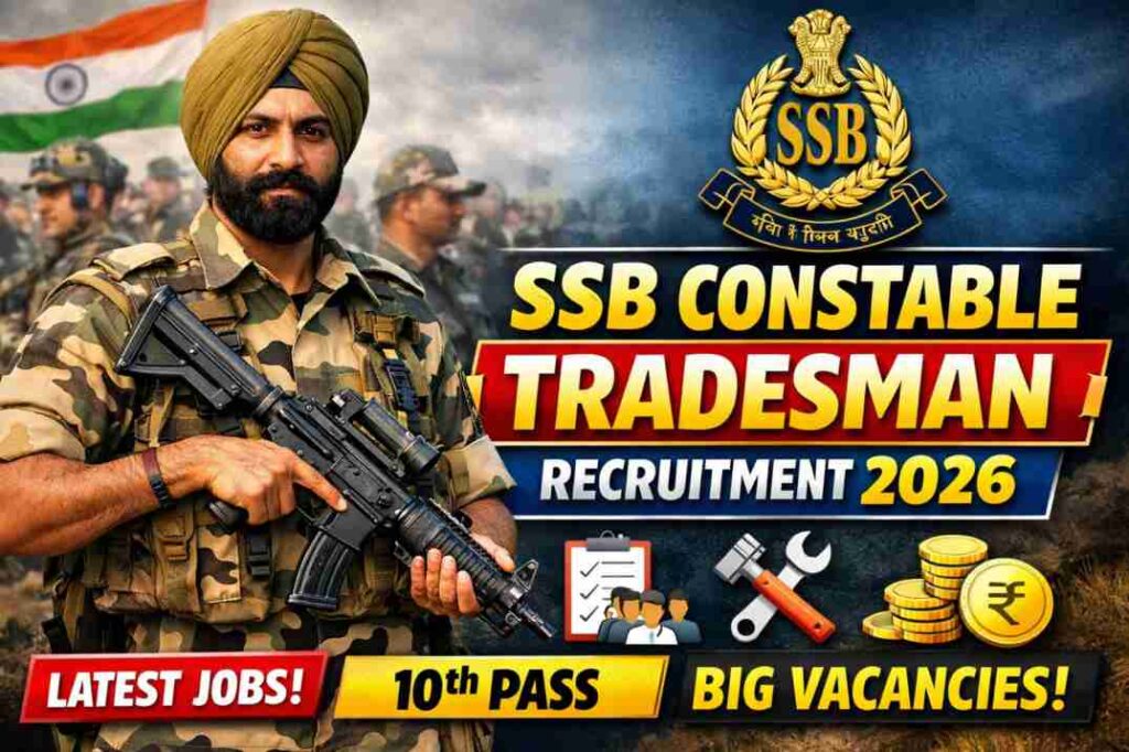 SSB Constable Tradesman Recruitment 2026