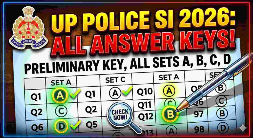 UP Police SI Answer Key 2026