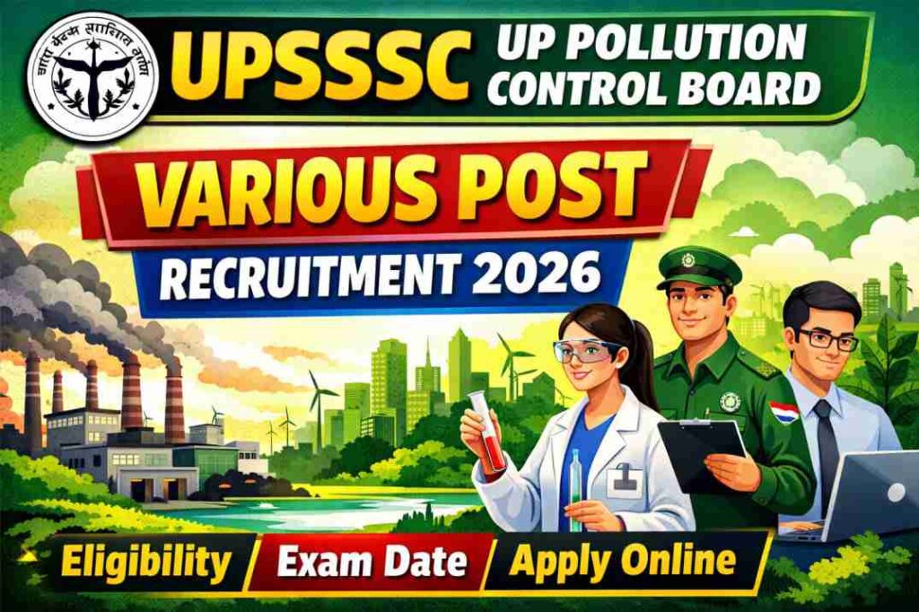 UPSSSC UP Pollution Control Board Various Post Recruitment 2026