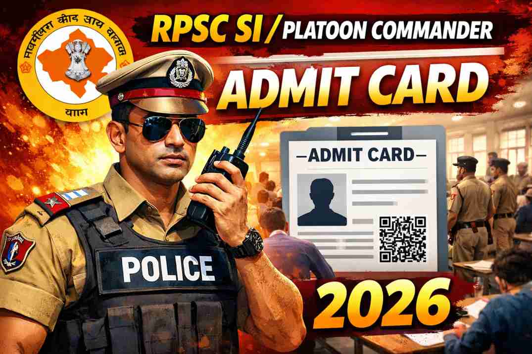 RPSC SI / Platoon Commander Admit Card 2026